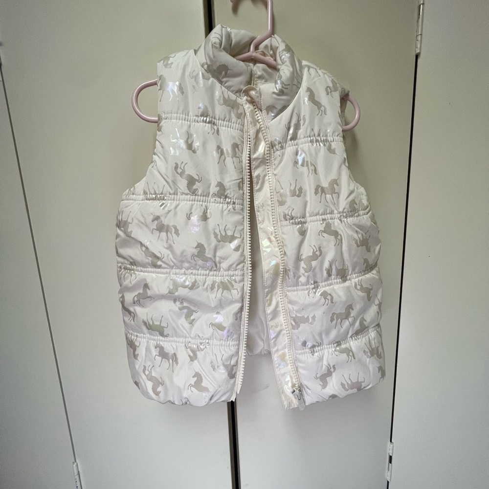 Gap white unicorn vest